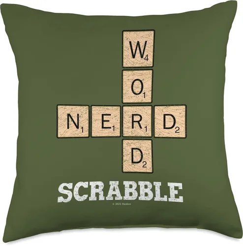 Vista 5 de Scrabble Word Nerd - Almohada de 16.0 x 16.0 in, multicolor