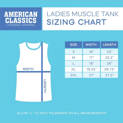 Vista 5 de ACDC 1973 Heavy Metal Rock Band Music Group Back in Black Ladies Muscle Tank Top