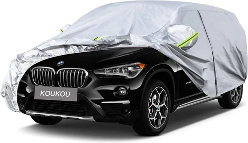 Vista 117 de KouKou Funda impermeable para automóvil SUV adecuada para BMW X1 de 2009 a 2025, 7 capas a prueba de viento para todo tipo de clima, cubierta