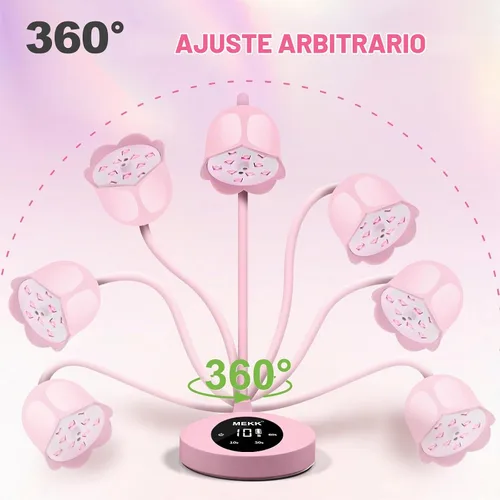 Vista 3 de MEKK Lámpara de uñas Flash Cure, 30 W inalámbrica pequeña luz UV para uñas