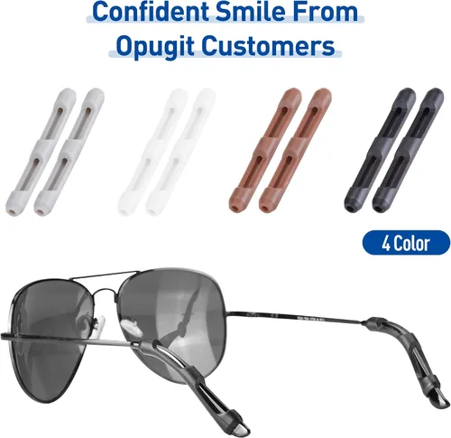 Vista 5 de lvvfit Lentes de silicona suave con puntas de sien, retenedores de lentes elásticos antideslizantes para lentes de sol, lentes de lectura, 6 pares