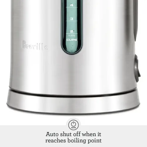 Vista 4 de Breville BKE700BSS - Hervidor de agua caliente pura, acero inoxidable cepillado Quickly heat water for tea, coffee and instant meals with electric