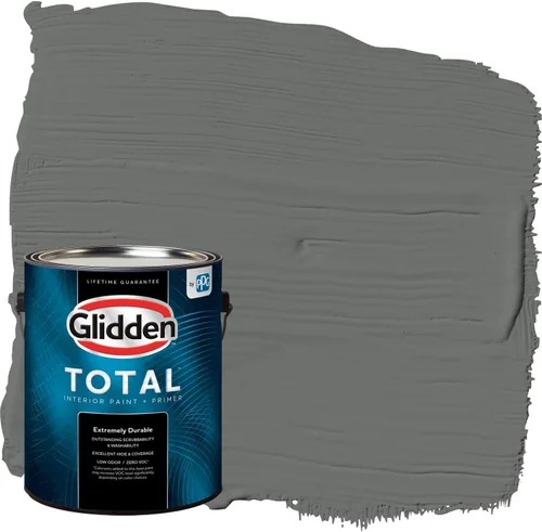 Vista 24 de Glidden Pintura Interior + Imprimación: Gris/Plata Antigua, Una Capa, Satinado, 1 Galón