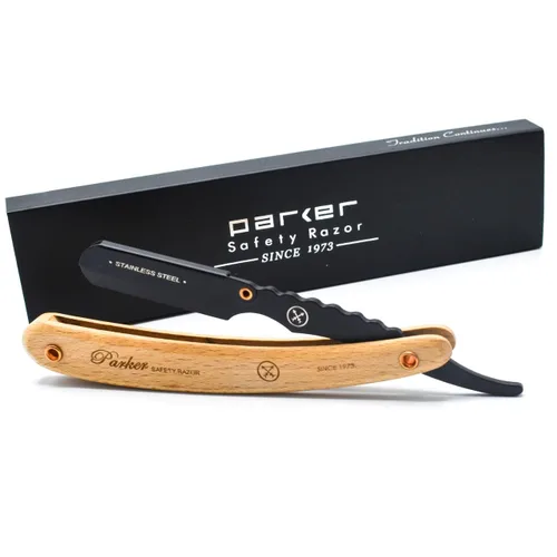 Vista 6 de Parker SRP - Maquinilla de afeitar recta con mango de madera de pino, 5