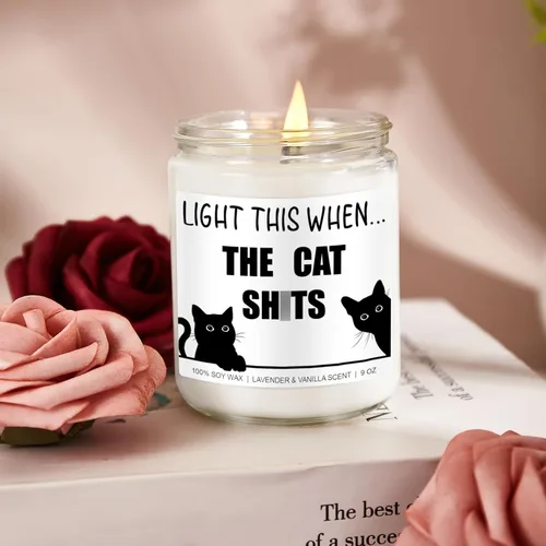 Vista 6 de Younift Velas, regalos para amantes de los gatos para mujeres y hombres, divertidos regalos para el día de la madre, regalos de cumpleaños