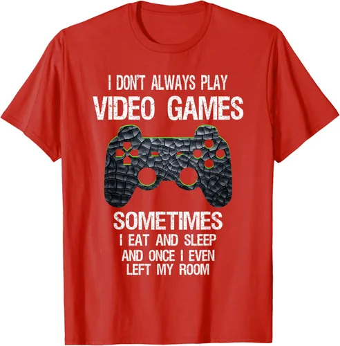 Vista 93 de Funny Gamer Video Games - Camiseta para niños y adolescentes, ajuste clásico, color negro, mezcla de algodón, Negro