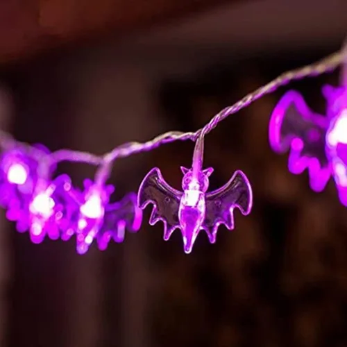 Vista 16 de Guirnalda de luces de Halloween de 10 pies, 20 luces LED, funciona con pilas, para decoración de fiesta de Halloween