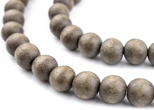 Vista 41 de TheBeadChest: cuentas de madera redondas naturales de 0.315 pulgadas, cuentas de madera sueltas espaciadoras para fabricar joyas, 4 tamaños