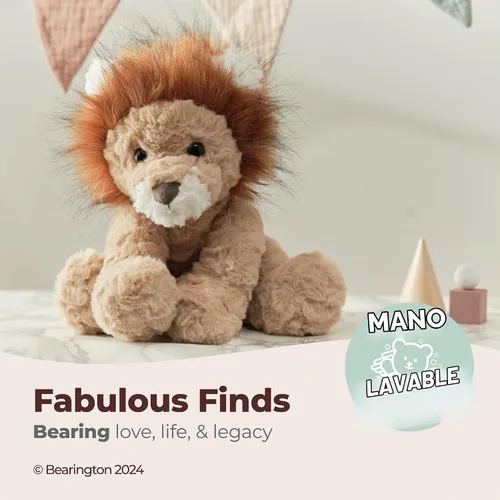Vista 3 de Bearington Collection Roary - León de peluche de 11 pulgadas, peluche suave Roary the Lion 11