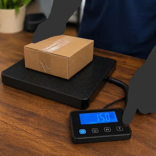 Vista 9 de Báscula de envío digital, báscula postal, 220 libras, 0.1 oz, pantalla remota Backlit LCD, Hold and Tare, Postage Mail Scale for Packages, Small