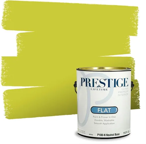 Vista 231 de PRESTIGE Pinturas de pintura exterior e imprimación en uno, 1 galón, plano, combinación comparable de Benjamin Moore* Manzanilla*