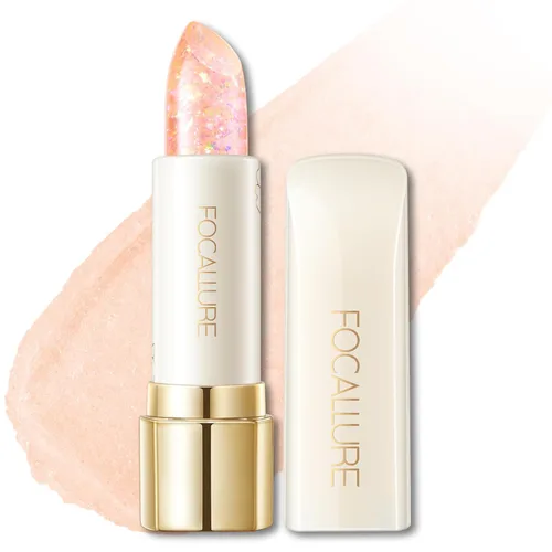 Vista 17 de FOCALLURE Lápiz labial brillante hidratante, acabado brillante perlado, bálsamo labial tintado hidratante con textura cremosa, mancha de labios