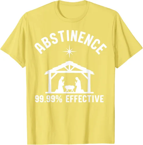 Vista 36 de Abstinence 99.99 Percent Effective Nativity Christmas Joke T-Shirt