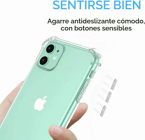 Vista 4 de Funda transparente para iPhone 11 con protector de pantalla Paquete 2 en 1 Doble protección – Incluye 2 protectores de vidrio templado de dureza