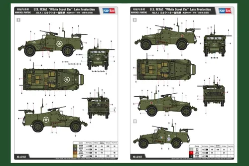 Vista 9 de Hobby Boss US M3A1 White Scout Car Kit de construcción de modelo de vehículo de producción tardía