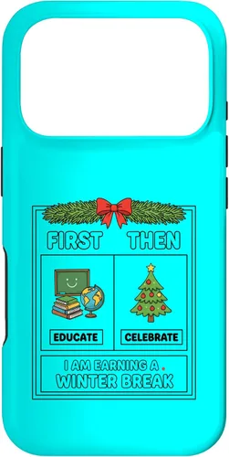 Vista 30 de Literary Teacher First Then Educate Celebrate I Am Earning Case for iPhone 17