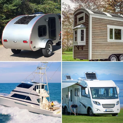 Vista 7 de Renogy Panel Solar Flexible de 50 Vatios 12 Voltios Monocristalino Ultra-Flexible Doblable Mono Cargador Fuera de la Red para Marina RV Cabaña