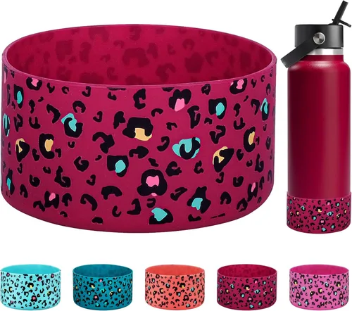 Vista 25 de WK IEASON Base protectora de silicona para botellas Hydro Flask de 12 a 24 onzas de ancho y boca estándar, funda antideslizante para accesorios de 2