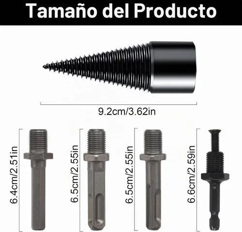 Vista 2 de Broca divisora de madera de 1.654 in + 1.260 in con guantes antideslizantes