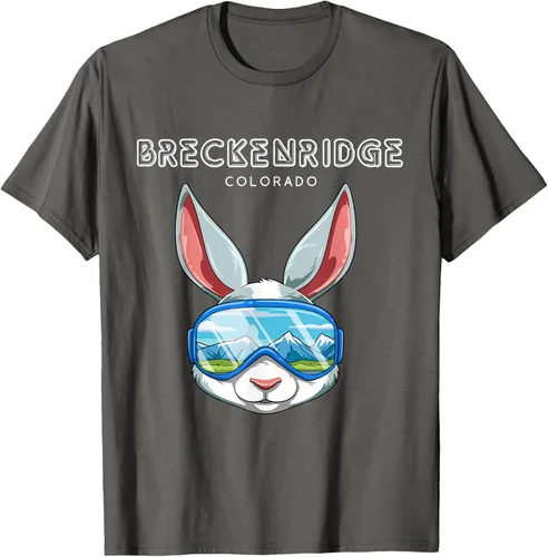 Vista 79 de Breckenridge Colorado USA - Camiseta de esquí y snowboard de conejo, Negro, S