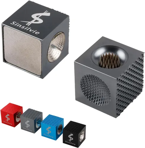 Vista 7 de Moldeador de punta de taco de billar 5 en 1, herramienta de reparación de punta de taco de billar 5 en 1, accesorios de taco, azul, negro y rojo