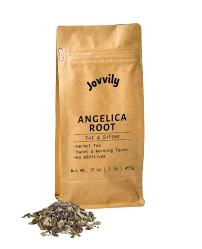 Vista 16 de Jovvily Raíz Angélica - 4 onzas - Cortada y Tamizada - Té Herbal