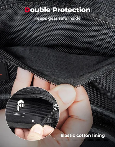 Vista 3 de KEMIMOTO Para Tour Pack Organizador de tapa con carcasa para motocicleta, bolsa de almacenamiento para motocicleta, forro de paquete turístico