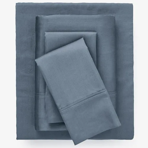 Vista 8 de BrylaneHome Bed Tite - Juego de sábanas de 500 hilos, tamaño matrimonial, color gris