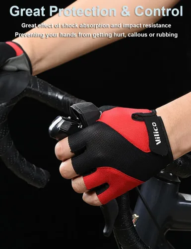 Vista 2 de Guantes de ciclismo para hombres y mujeres, guantes de ciclismo para hombres, guantes de ciclismo acolchados, guantes de ciclismo para hombres