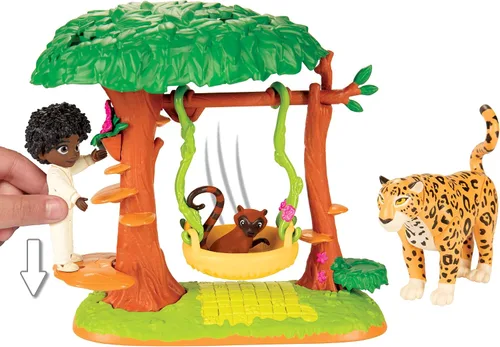 Vista 2 de Disney Encanto Antonio's Animal Swing Playset con figura de Jaguar