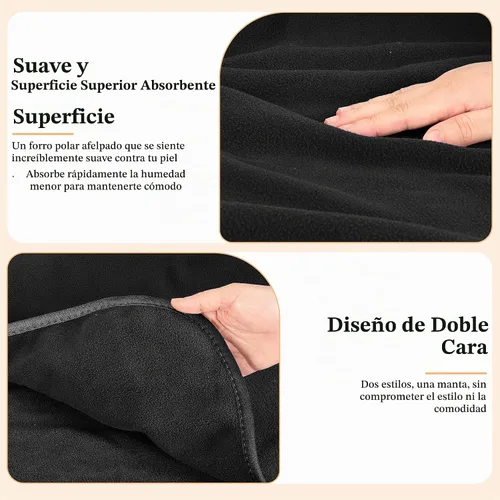 Vista 3 de Catalonia Manta impermeable para cama, funda reversible de forro polar, protector de muebles lavable a prueba de líquidos