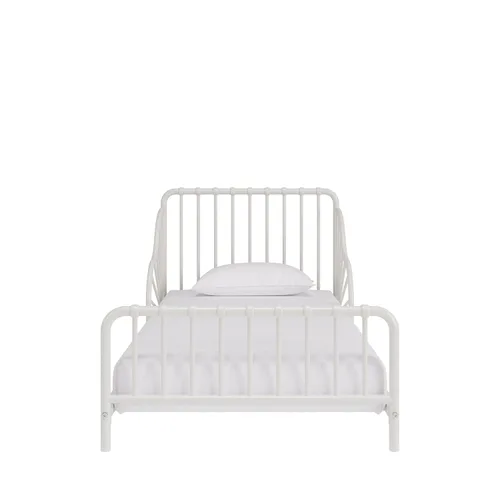 Vista 5 de Little Seeds Quinn - Cama infantil de metal caprichoso, color blanco roto