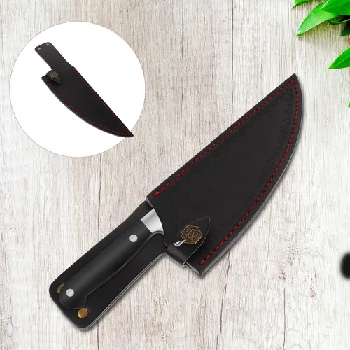 Vista 9 de CALLARON Funda de cuero para cuchillo de chef de 13 pulgadas, fundas portátiles para cuchillos, cubierta segura para cuchillos de chef, cubierta