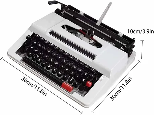 Vista 4 de Máquina de escribir a la antigua, clásica nostalgia portátil retro máquina de escribir manual, perfecta para escribir novelas en cualquier lugar