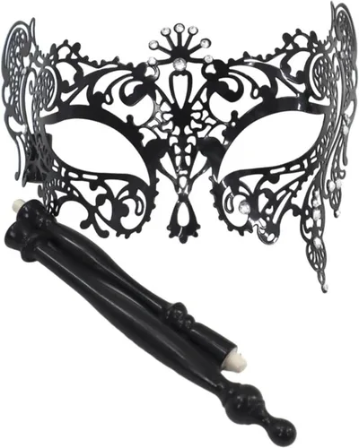 Vista 2 de Seglorwy Máscara de baile de máscaras para mujer, con diamantes de imitación venecianos, para Halloween, Navidad, noche, baile de graduación, fiesta