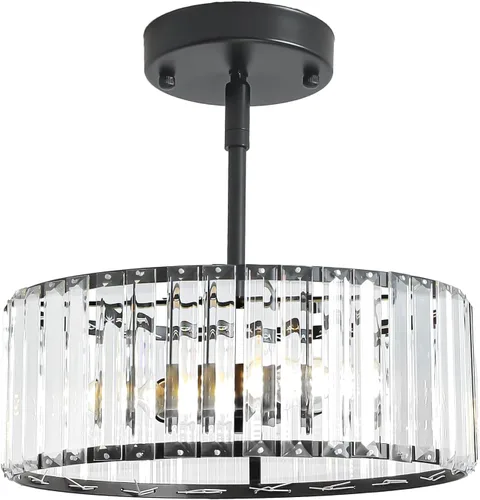 Vista 11 de Candelabro pequeño de cristal dorado, lámpara moderna de 3 luces para comedor sobre la mesa, accesorio de iluminación redondo para pasillo