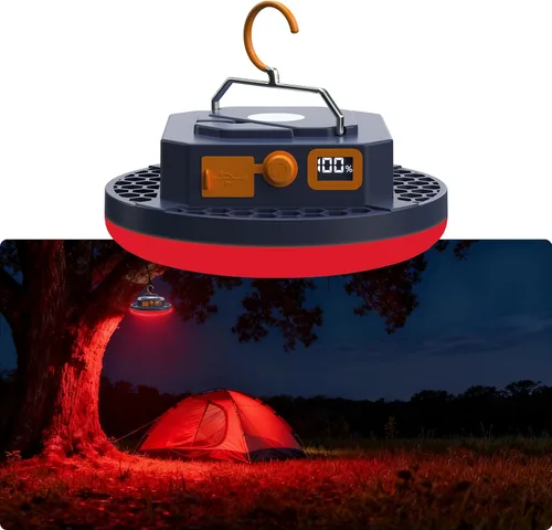 Vista 9 de 10000mAh Rechargeable Camping Light Insect Not Attract 4000LM Work Light White/Red/Pink/SOS Brightness Stepless Dimming, IP45 Waterproof Tent Light