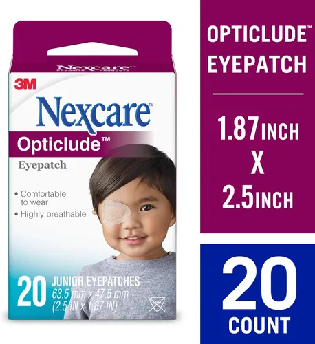 Vista 2 de Nexcare Opticlude - Parche ortopédico para ojos 1537, junior, 2.44 x 1.81 pulgadas, 20 parches