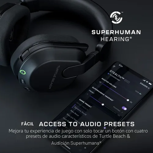 Vista 9 de Turtle Beach Stealth 600 Wireless Multiplatform Amplified Gaming Headset for PS5, PS4, PC, & Mobile – Bluetooth, 80-Hr Battery, Noise-Cancelling