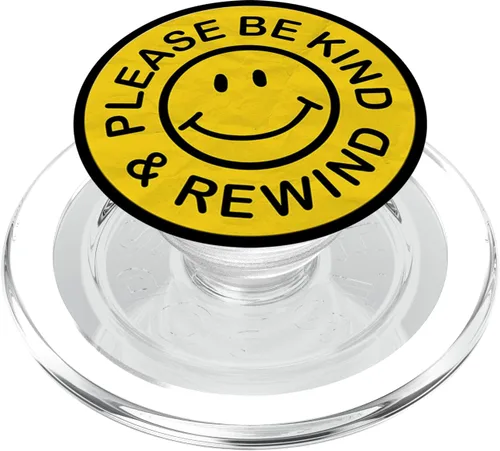 Vista 8 de Be Kind Rewind Apparel Retro Nostalgia Sticker 80s 90s PopSockets Grip and Stand para teléfonos y tabletas, Negro
