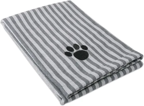 Vista 17 de Toalla para mascotas bordada DII Design, 44 x 27.5 pulgadas, azul rayado