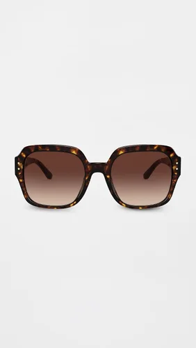 Vista 2 de Tory Burch Women's Kira Square Sunglasses Dark Tortoise