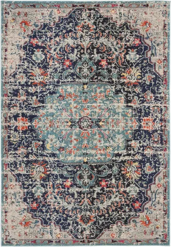 Vista 70 de SAFAVIEH Colección Madison MAD447B - Tapete bohemio con medallón antiguo y elegante, no desprende pelusa, para la sala, dormitorio, comedor
