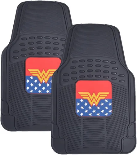 Vista 10 de BDK Warner Bros DC Comics Armored Superman Todo Tipo de Clima, Tapetes de Goma Resistente Universal para Coche, Agarre Antideslizante, 2 Piezas