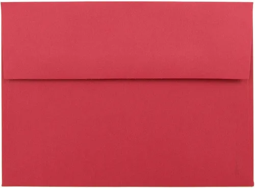 Vista 20 de JAM PAPER Sobres de invitación de colores A1 de 4 barras - 3 5/8 x 5 1/8 - Rojo reciclado - 100