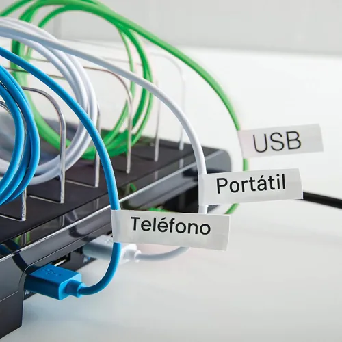 Vista 6 de Rotuladora DYMO con adaptador LabelManager 420P - Rotuladora de alto rendimiento, recargable, conectividad con PC y Mac, pantalla retroiluminada