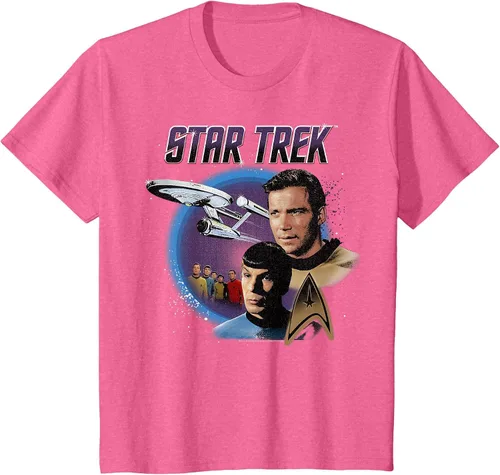 Vista 76 de Star Trek Original Series Vintage Enterprise T-Shirt Baby Blue