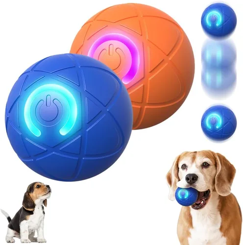 Vista 9 de Juguetes interactivos para perros pequeños, bolas para perros pequeños, bolas rodantes automáticas para cachorros, perros pequeños y medianos