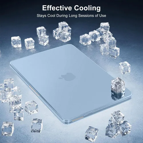 Vista 7 de MOSISO Compatible con MacBook Neo Case 13 pulgadas 2026 A3404 A18 Pro Chip Azul (Air Blue)
