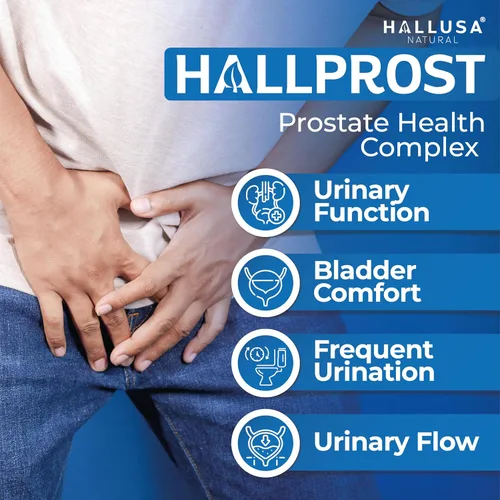 Vista 4 de Hallusa Natural Próstata Inflamada - Prostatitis - Pastillas para la próstata - HALLPROST 60 CAPSULAS